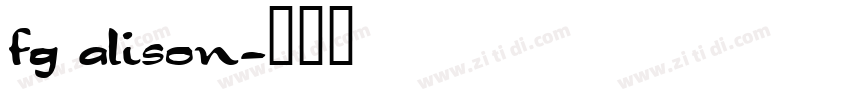 fg alison字体转换
